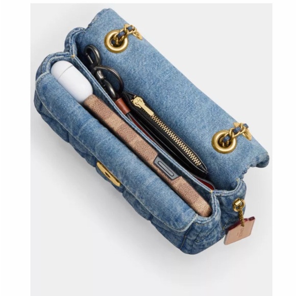 Coach Blue Quilted Tabby Crossbody Bag - Picture 4 of 14